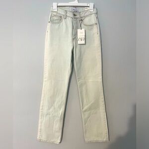 Zara Size 34 High‎ Waist Full Length Lightwash Jeans NWT
